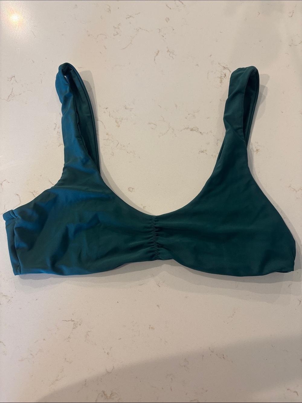 Tori Praver Swimwear Deep Teal Scoop Bralette